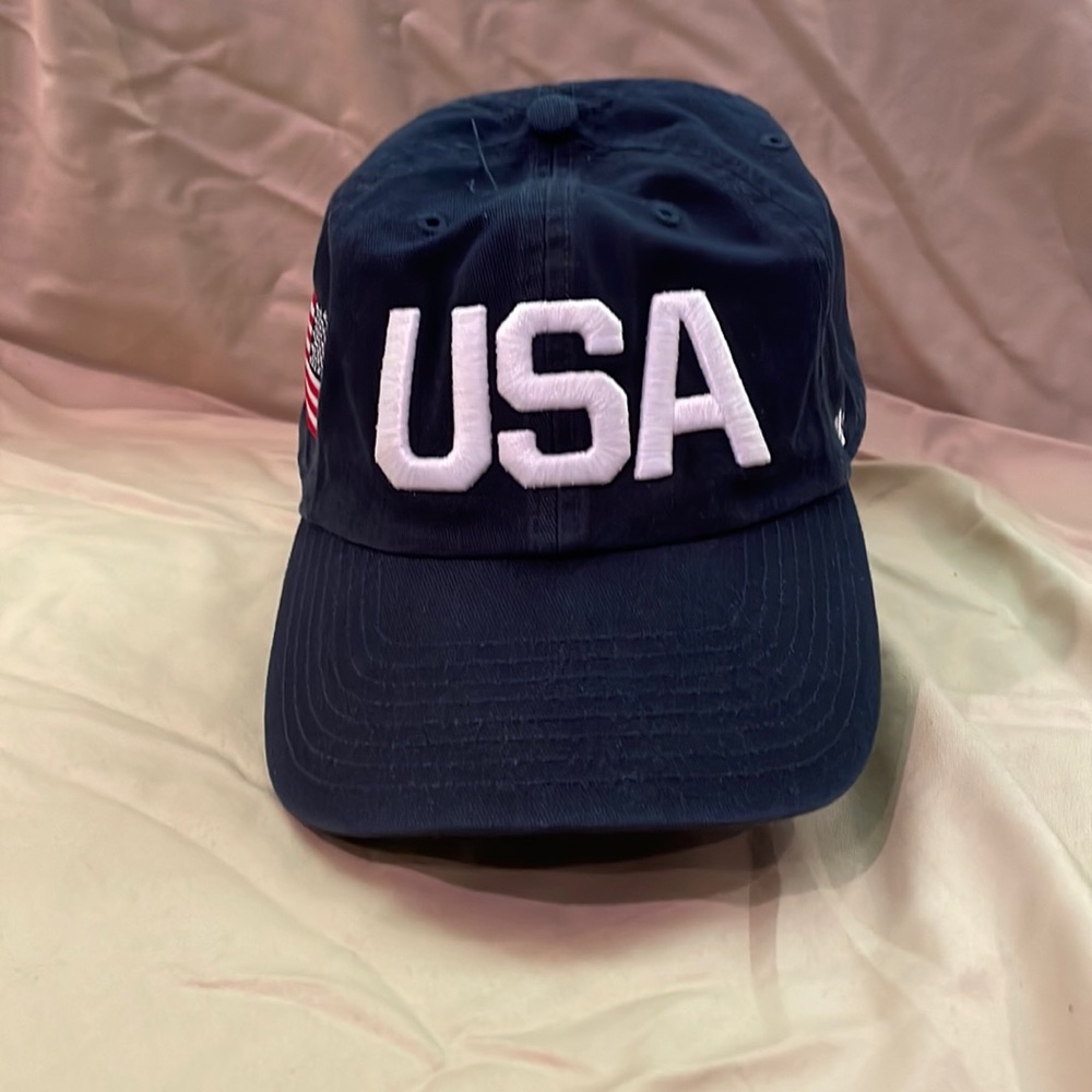 This is a black USA hat